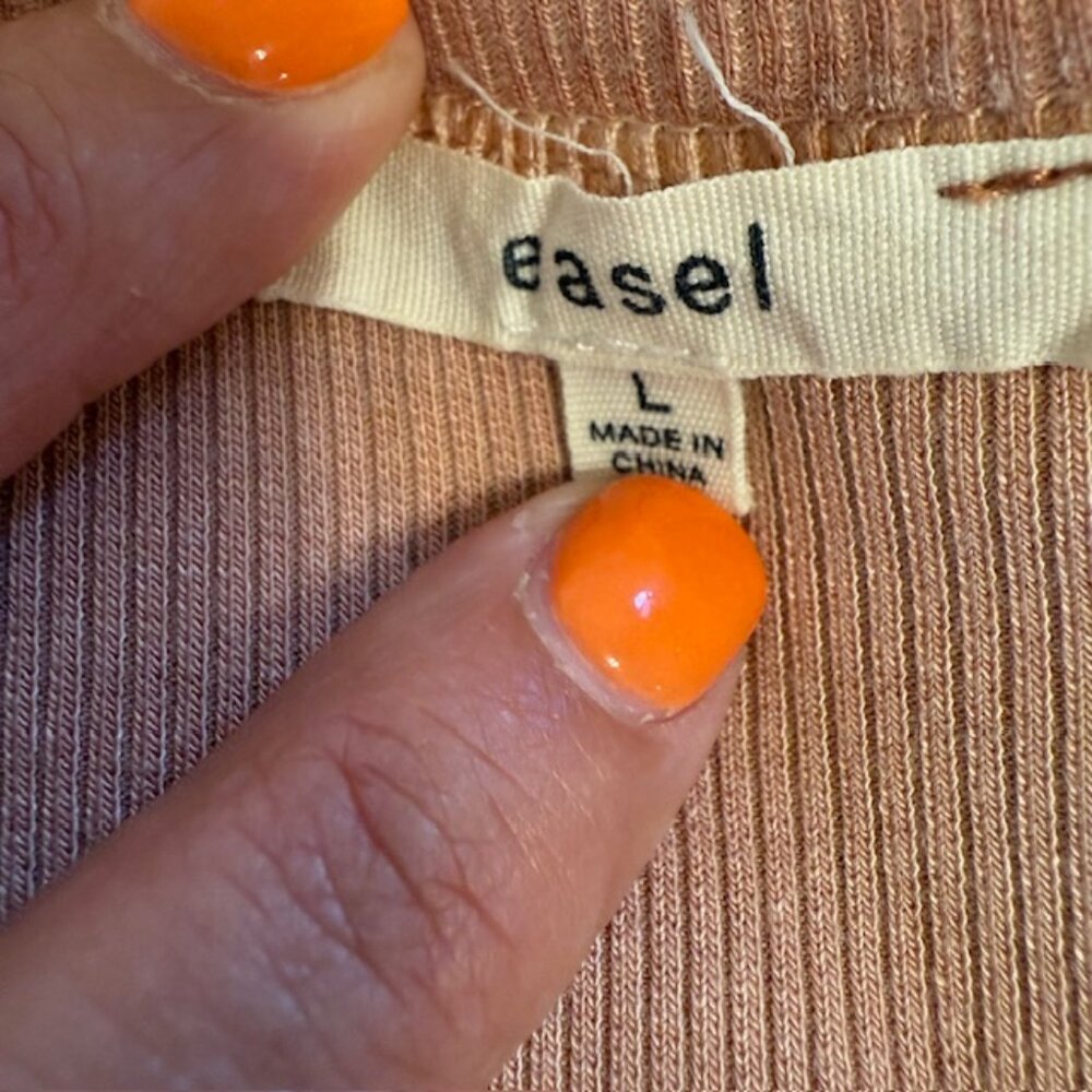 Easel L Boho Lagenlook Dress Asymmetrical Hem Slouchy Minimalist Beach‎ - Picture 5 of 11